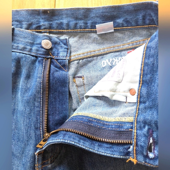 Rare, Levi's 505 Made in USA Jeans with Tokyo Flagship Embroidery, 30" x 32" - Picture 8 of 13